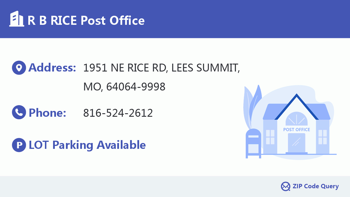 Post Office:R B RICE