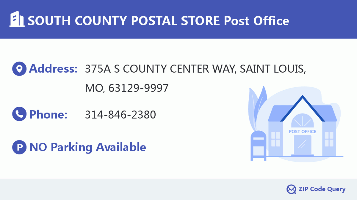 Post Office:SOUTH COUNTY POSTAL STORE