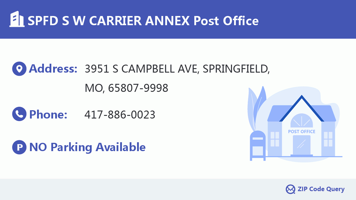 Post Office:SPFD S W CARRIER ANNEX