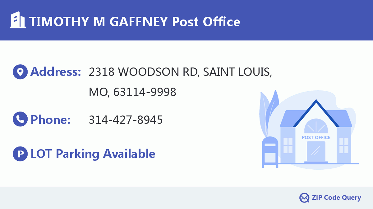 Post Office:TIMOTHY M GAFFNEY